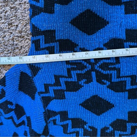 Cheryl women’s ugly sweater medium vintage‎ black blue - Picture 7 of 8